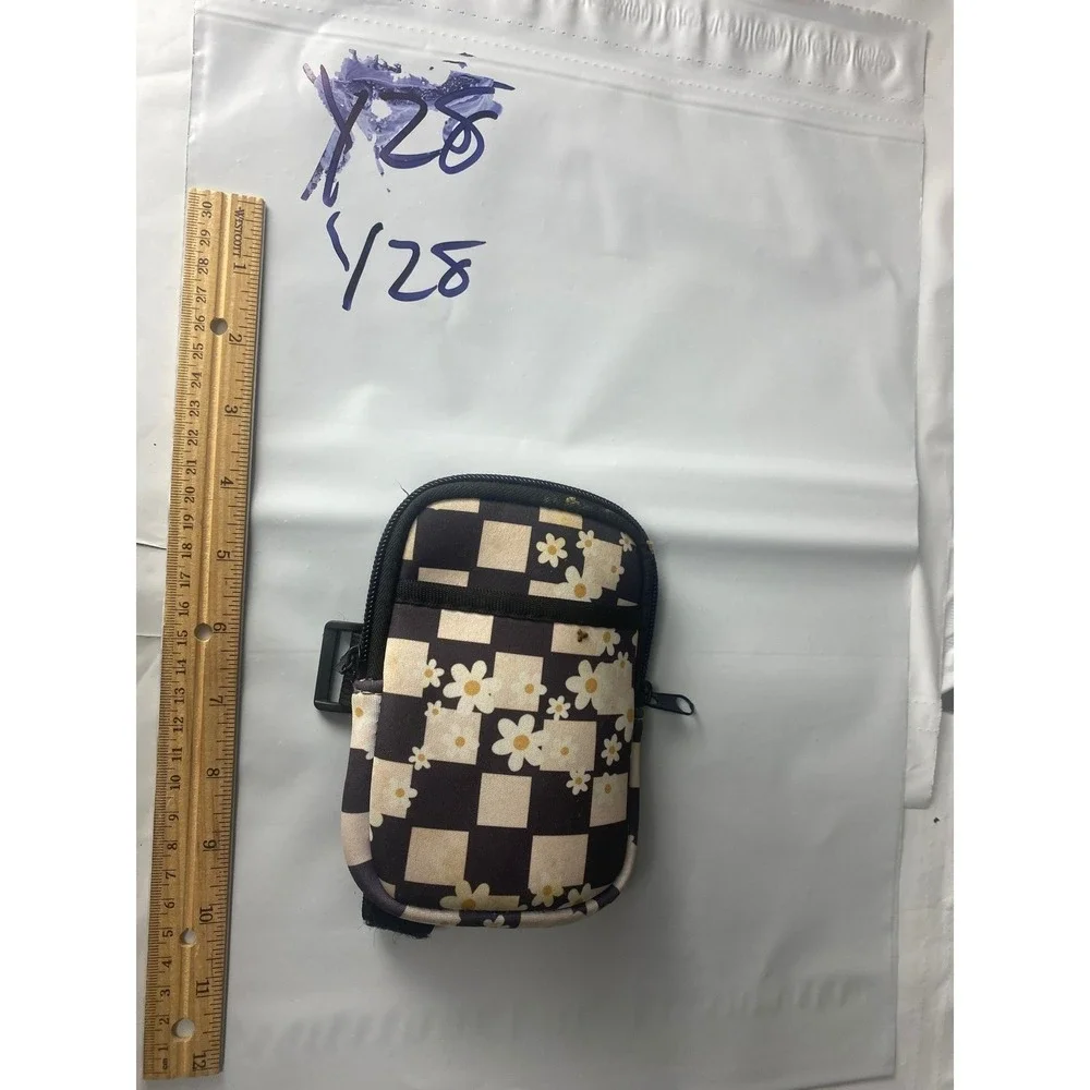 Black‎ Zippered Small Pouch Case Holder Bag